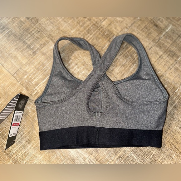 NWT Under Armour (XS) Brand New Black & Grey Medium Support Sports Bra - Picture 5 of 6
